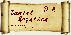 Daniel Mazalica vizit kartica